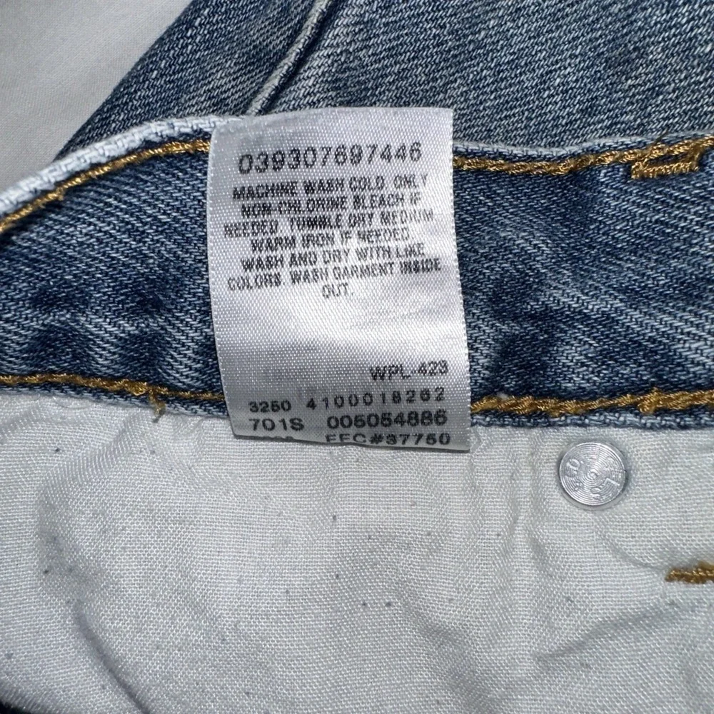 Levi's 505 Men's‎ Jeans W36 L34 Blue Denim Regular Fit Straight Leg Mid Rise Zip